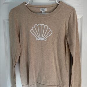 J.Crew Beige Crewneck Teddie Sweater